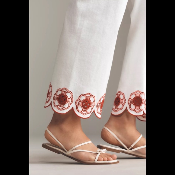 Anthropologie The Colette Scallop-Hem Crop Wide-Leg Jeans by Maeve - Picture 4 of 16